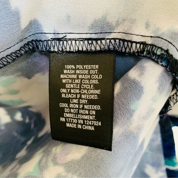 Mossimo Blouse Womens Small Blue Multicolor Sleeveless Scoop Neck Beaded Work - Picture 7 of 7